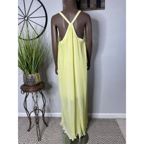 THALIA SODI Women's Yellow Pleated Maxi Dress Size XL - Picture 3 of 10